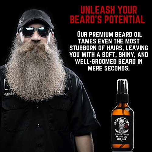 Mad Viking Beard Co. Premium Beard Oil For Men - Natural Beard Softener, Conditioner, And Skin Moisturizer - Reduces Beard Itch - For Thicker Looking Beards - Made In The Usa (Mjolnir, 2Oz Beard Oil Spray) #TOP5