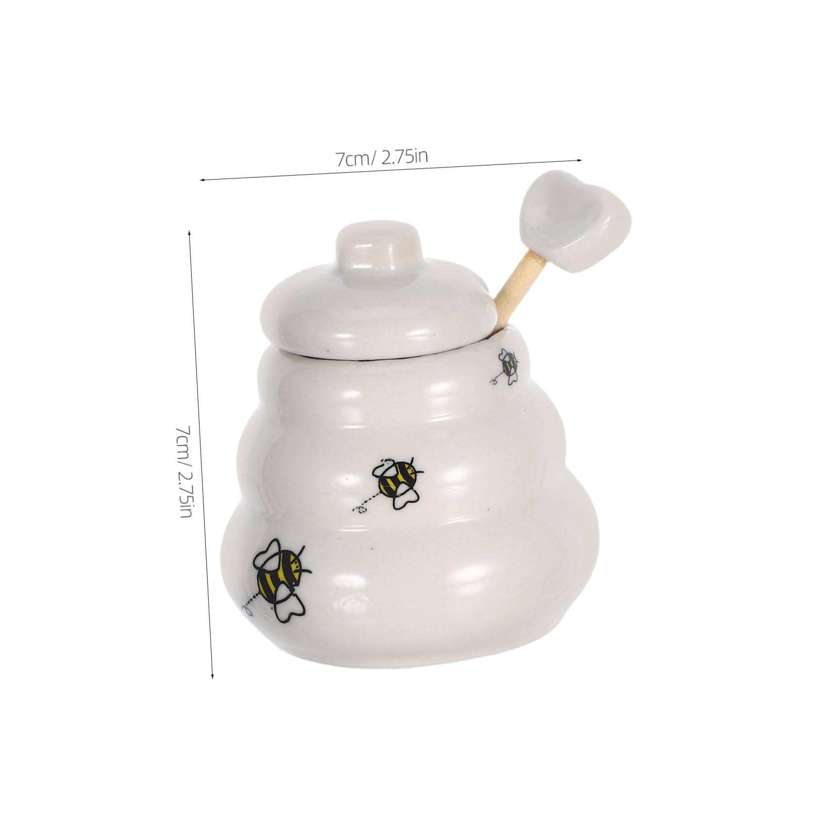Ciieeo 3pcs Honey Jar Honey Pot Ceramic Jar
