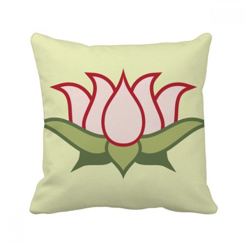 Coussin lotus bouddhisme Chine oreiller décoration canapé housse insert carré 40x40cm