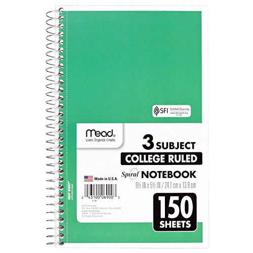 Carnet à spirales Mead 3 sujets fini les pages volantes avec ce cahier noir 150 feuilles