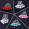 50 Stück Perlen Haarnadeln, U-Form Braut Haarschmuck, Haarschmuck, Perlenhaarnadel für Party Prom Hochzeit #5