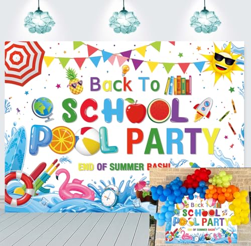 Toile de fond rentrée scolaire et fête fin d'été XL 240x178cm