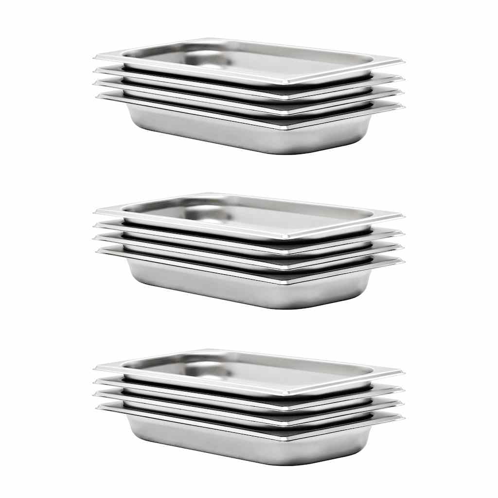 Narzędzia domowe-Pojemniki Gastronorm 12 szt. GN 1/3 40 mm Stal nierdzewna