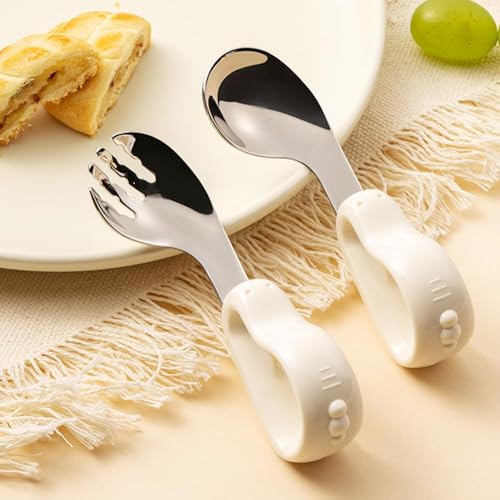 Image of StarAndDaisy Stainless Steel Divided Baby Plates for Babies (White)