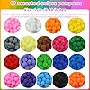 TOAOB 1900pcs Pompoms for Crafts Small Size Pom Poms Balls Approximately 1cm Multi Color Fuzzy Art Supplies with Wiggle Eyes for DIY Crafts Decorations #2