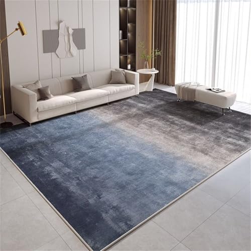 Alfombra pequeña diseño abstracto gris azulado 60x90cm para decorar mesas de centro 2