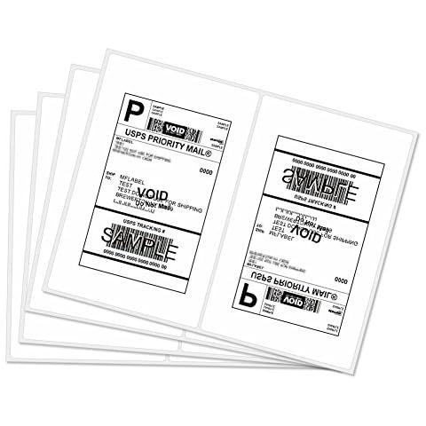 MFLABEL® Round Corner Half Sheet Shipping Labels 2-UP Mailing Postage Labels(400 Labels) Cover