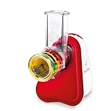Moulinex Fresh Express Plus DJ756G15- Rallador eléctrico, 150 W, acero inoxidable, rojo y blanco talla única