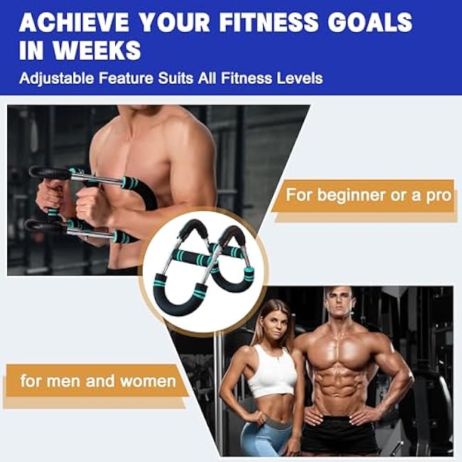 Arm Trainer, 60-110lb Adjustable Chest Workout Equipment Chest Trainer, Portable Spring Resistance Arm and Chest Trainer for Men & Women Enhancing Upper Body Muscle