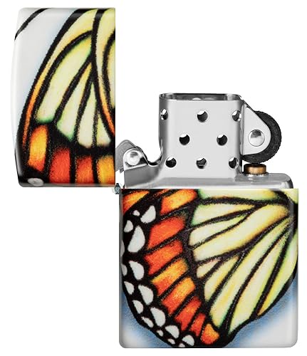 Encendedor Zippo bolsillo diseño mariposa blanco miniatura 5