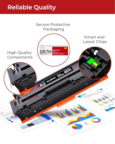 Image of 067H Toner Cartridge Set 4-Pack for Canon 067 067H MF656Cdw MF654Cdw Toner | Compatible for Canon MF656cdw Toner Cartridges, for Color ImageClass MF656Cdw LBP632Cdw MF654Cdw MF653Cdw LBP633Cdw Printer