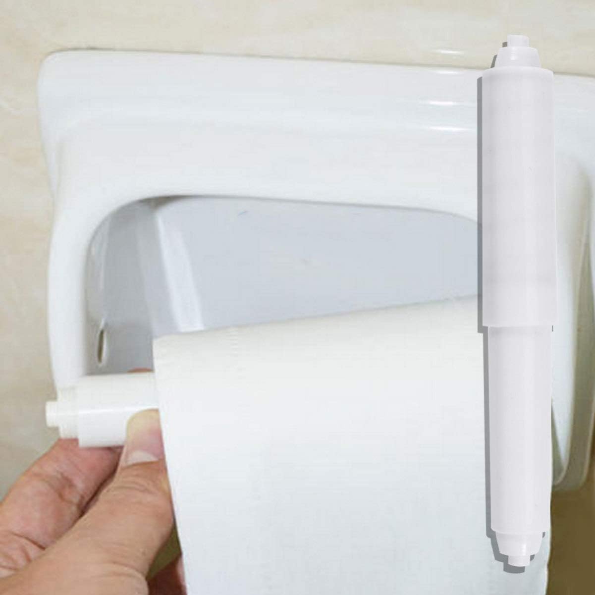 Toilet Paper Holder, 10 Pieces Toilet Paper Holder Roller Spindle Replacement Rod Plastic Spring Loaded