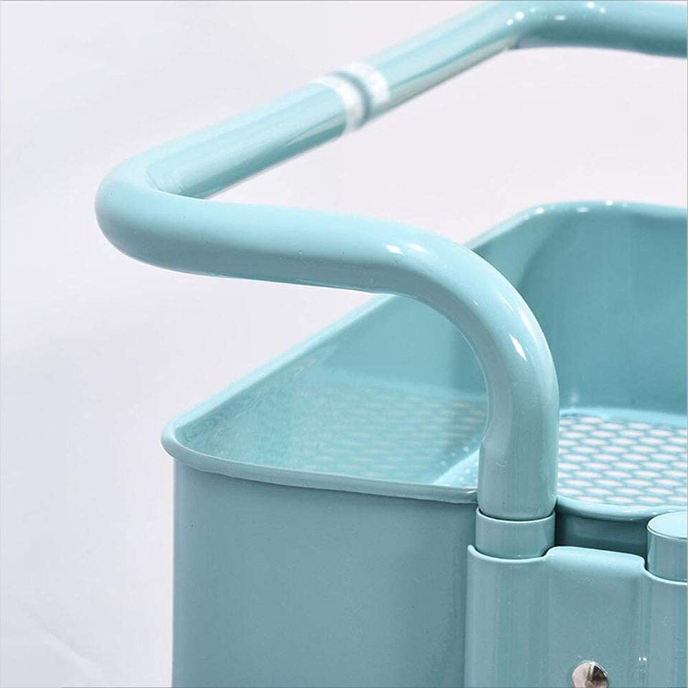 Carrito de Almacenamiento Multifuncional, Bebidas, Servicio de Alimentos, Bandejas, Carritos, Estantes de Malla Metálica con Ruedas, 3 Niveles, Multifunción, Altura Ajustable, Ruedas Universale