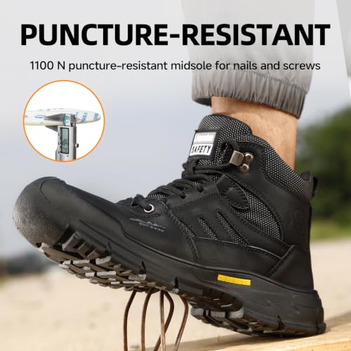 Image of Steel Toe Boots for Men Work Indestructible Safety Boots