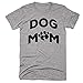Dog Mom with Paws T Shirt for Pet Lovers XL Grey