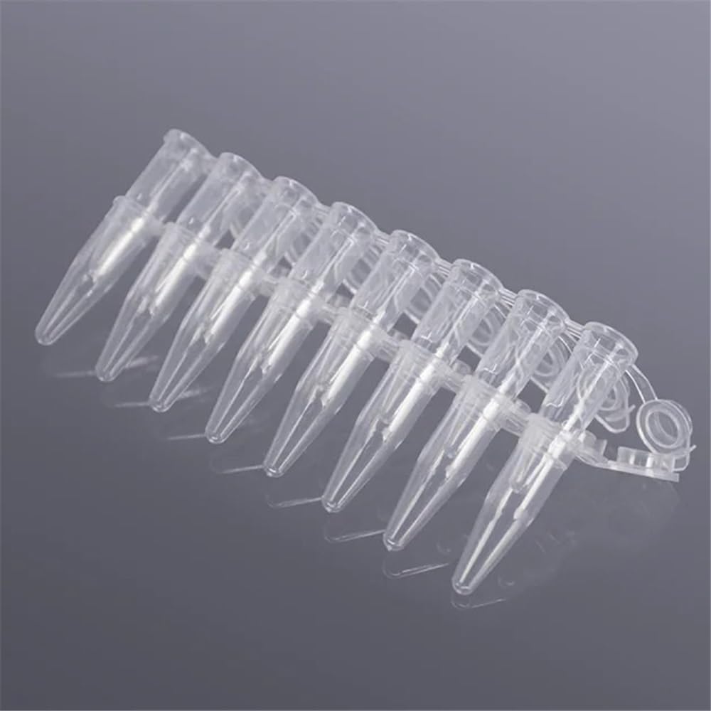 Otto provette con coperchio piatto collegato, da 0,2 ml e strisce, 120 file/cartone PST-0208-AFT-C Attrezzature da laboratorio