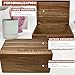 Custom Engraved Wooden Box Large - Acacia Wood Keepsake Box with Personalized Hidden Message, Walnut Memory Boxes for Pictures, Wedding Photo, Jewelry, Decorative Chest Rustic Crate, 11,5x8,75x5,5 in