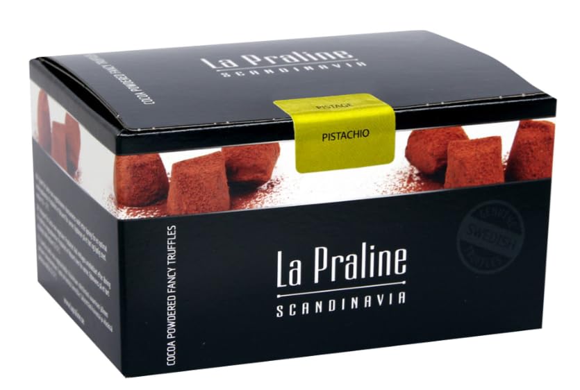 La Praline Schokotrüffel Pistazie 200g – Handgemachte Pralinen aus Schweden, Premium Schokolade