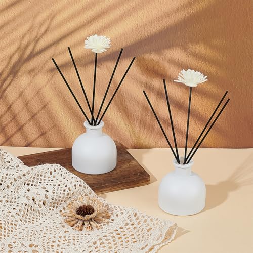 Set 4 botellas difusoras de vidrio vacías 100ml con varillas miniatura 5