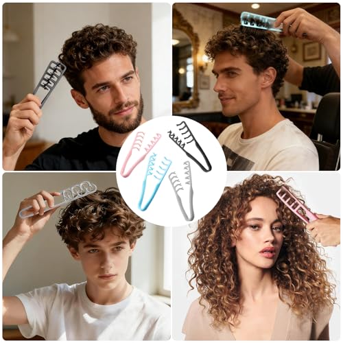 2 Peines voluminosos de dientes anchos para cabello miniatura 5