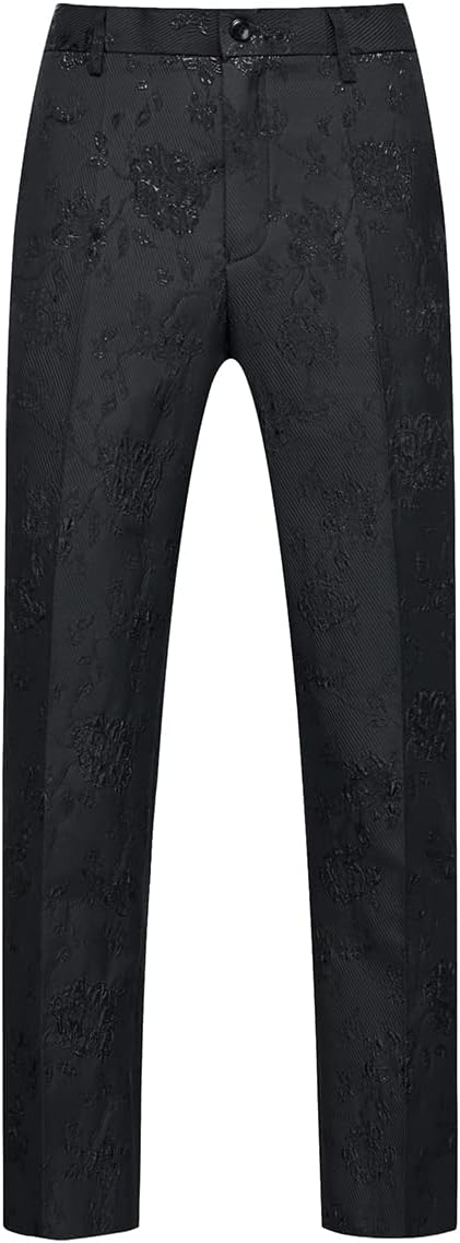 Tuxedo Suits for Men 3 Piece Regular Fit Suit Floral Pattern Blazer Jacket Waistcoat Pants Men Suit Set for Wedding - Image 9