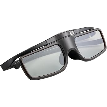 Bluetooth Active Shutter 3D Glasses for Epson TW5210, 5400, 5600, 8200, 9300 Projector, Black