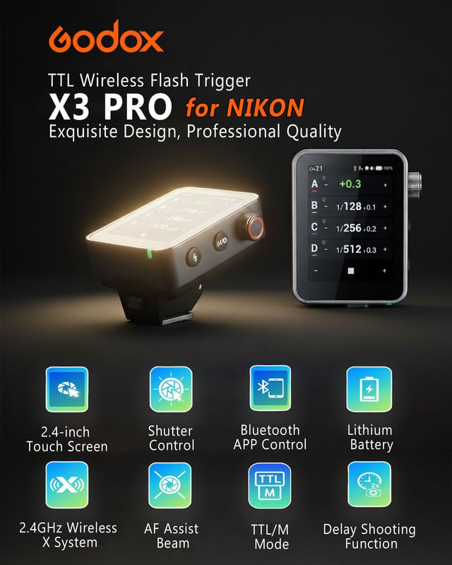Amazon.com : GODOX X3 PRO N X3PRO TTL Wireless Flash Trigger for