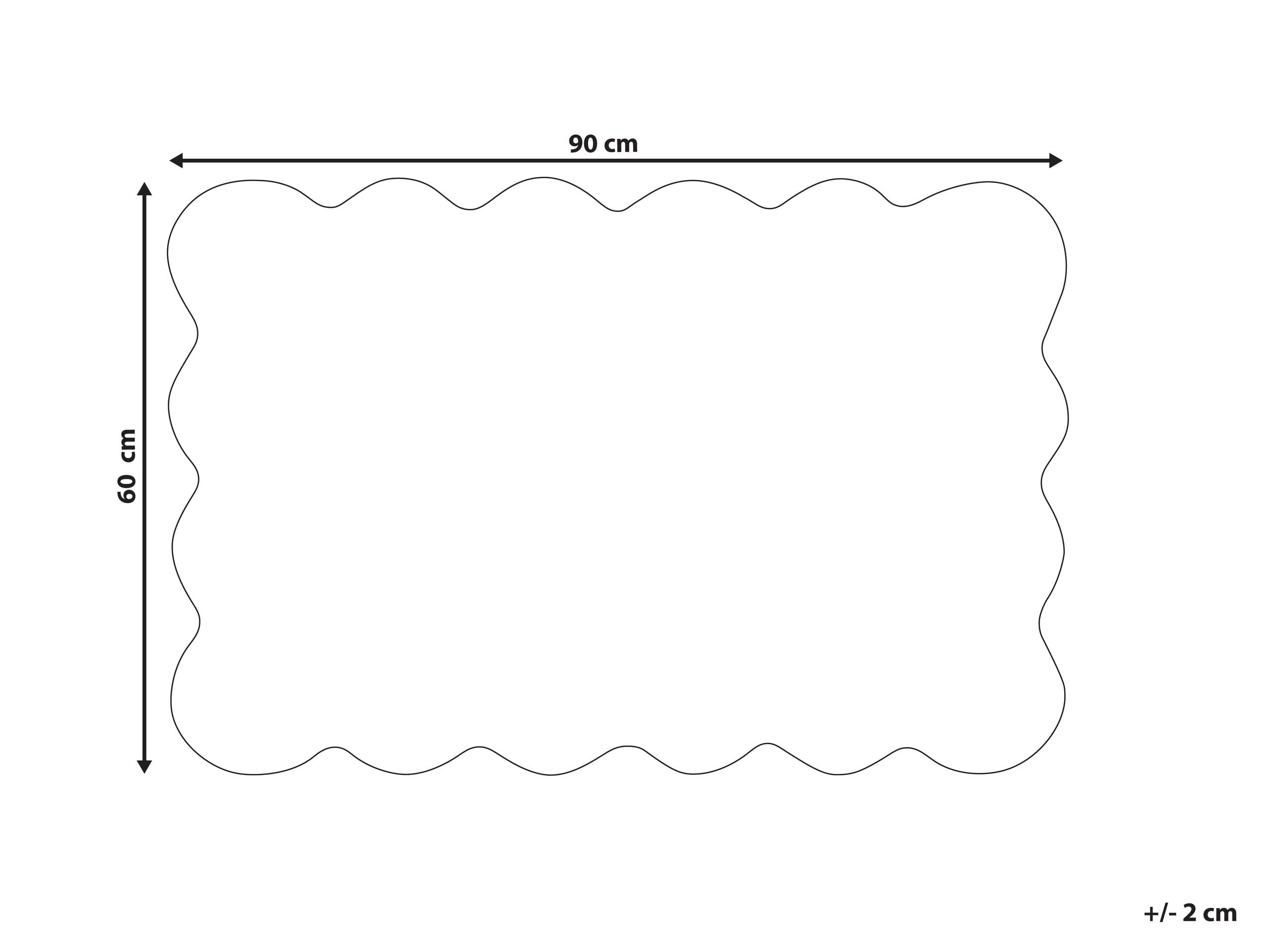 Beliani Paillasson en Fibre de Coco 60 x 90 cm Antidérapant Dessous en PVC Motif Ondulé Naturel Holon