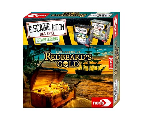 Noris 606101797 - Escape Room Erweiterung Redbeards Gold - Familien und Gesellschaftsspiel für Erwachsene - Nur mit dem Chrono Decoder spielbar - ab 16 Jahren