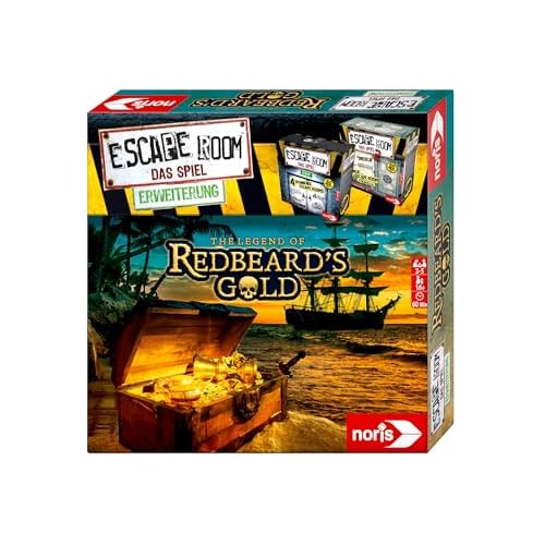 Noris 606101797 - Escape Room Erweiterung Redbeards Gold - Familien und Gesellschaftsspiel für Erwachsene - Nur mit dem Chrono Decoder spielbar - ab 16 Jahren