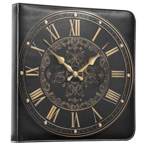 Álbum de fotos grande JIPONI Vantage Clock, álbumes de scrapbook con cubierta de cuero DIY para fotos de 4x6, 5x7 y 6x8 pulgadas, libro de recuerdos autoadhesivo para bodas, bebés y familia miniatura 1