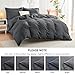 HYMOKEGE 7 Piece King Size Comforter Set Seersucker, All Season Luxury Bed in a Bag for Bedroom, Bedding Set with Comforters, Sheets, Pillowcases & Shams, Dark Grey