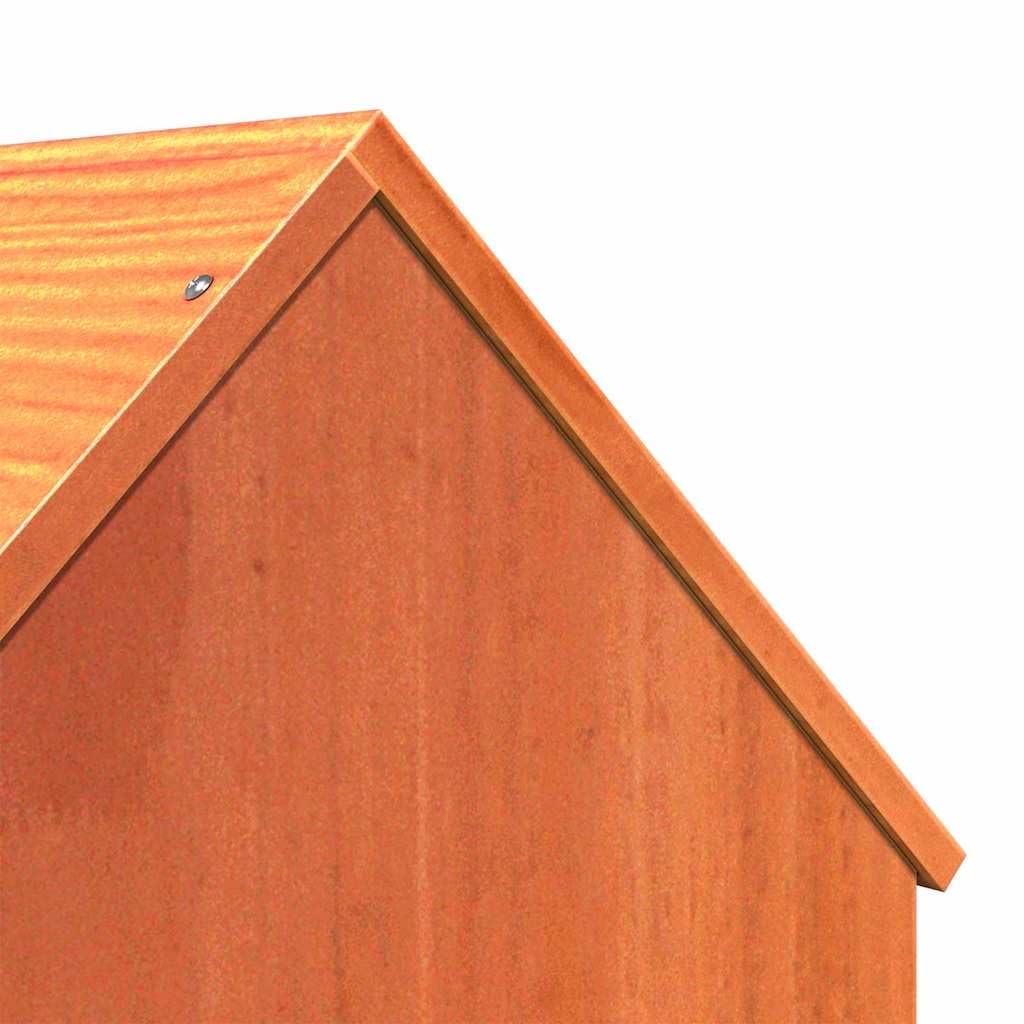 Casetta per gatti in legno di pino massiccio, marrone cerato, 41 x 50 x 50 cm, con tetto stabile e gradini, mobile per interni per gatti per arrampicata, giocare, riposare, rifugio in