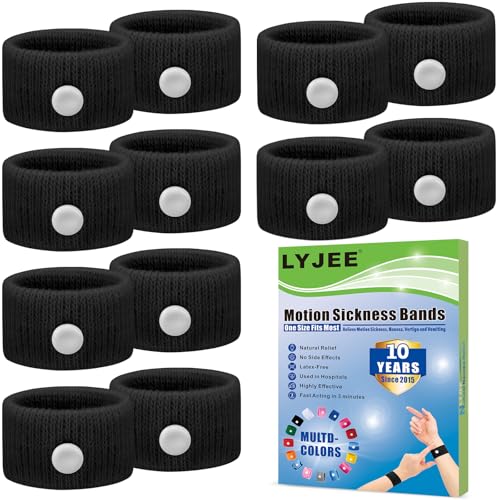 Image of Motion Sickness Bracelets for Adults and Kids: Motion Sickness Bands Nausea Relief for Pregnant Women - Natural Acupressure Anti Nausea Wristband Relief for Car Cruise Air Travel Sickness