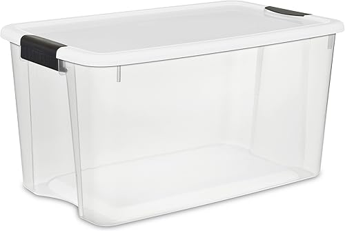 Miniatura 2 de Sterilite Caja de 70 cuartos de galón, contenedor de almacenamiento apilable con tapa con pestillo, organiza ropa, equipo deportivo en el sótano,