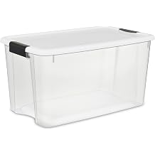 Sterilite Ultra Latch Box with Lids for Home and Office, 70 Quart, 4-Pack