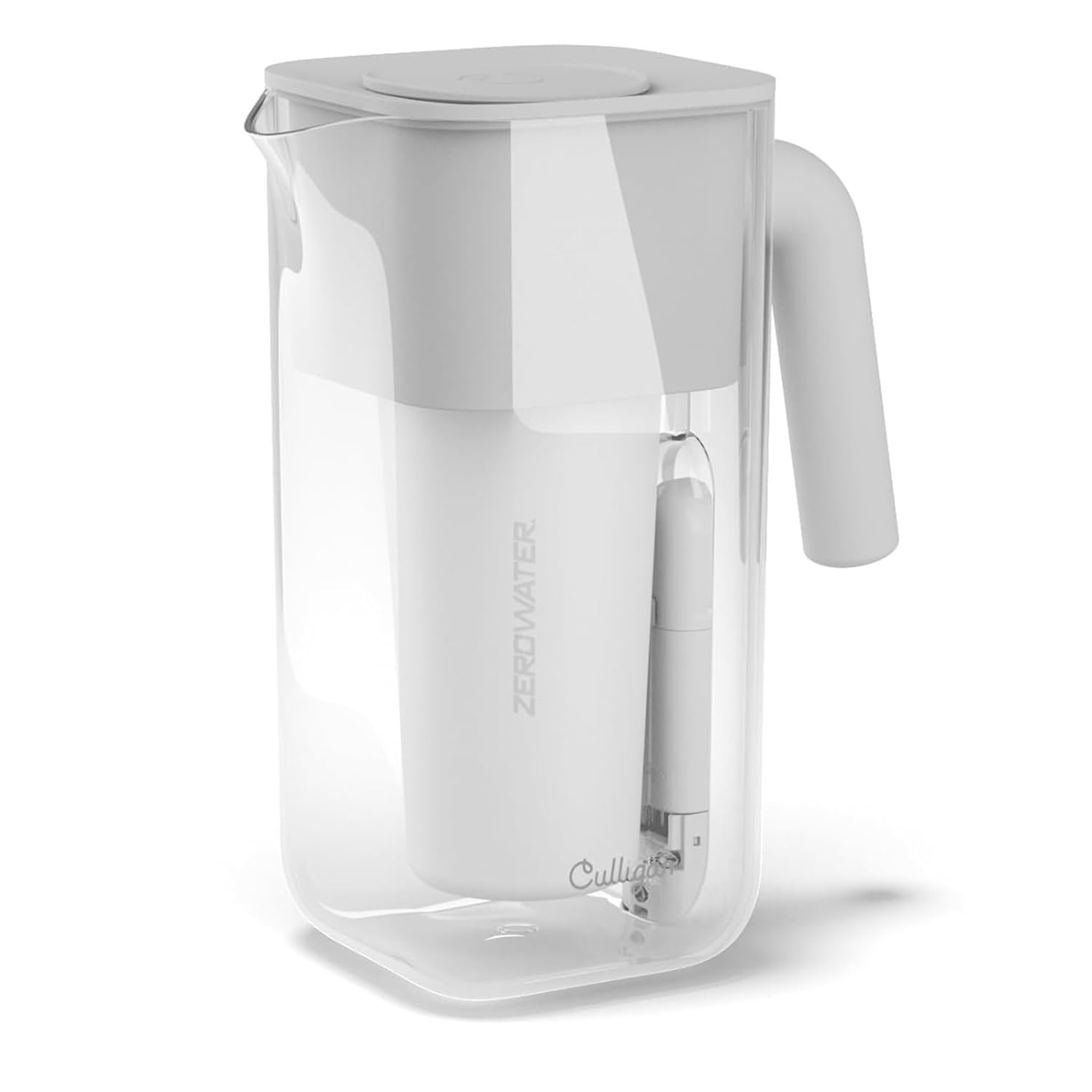 Culligan with ZeroWater Technology 1.7-L Water Filter Jug – Includes 5-Stage Advanced Water Filter, IAPMO Certified to Reduce Lead, Total PFAS (Forever Chemicals), Mercury, Fluoride, and Chlorine
