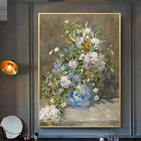 Amazon アートパネルグラフィティアートパネル印象派油絵花瓶プリントポスターキャンバスウォールアートパネル画像リビングルーム寝室の装飾 60x80cm X1 フレームレス ウォールステッカー オンライン通販