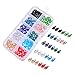 SROMAY 150pcs 6x12mm Teardrop Glass Crystal Beads, Briollete Top Drilled Shape Assorted AB Color Faceted Beads Pendants for Jewelry Making with Container Box