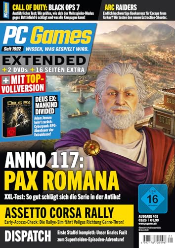 PC Games Extended 1/2026 'Anno 117: Pax Romana // DVD: Deus Ex: Mankind Devided'
