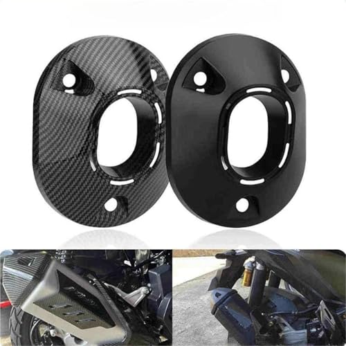 Abrazadera escape y protector carbono Honda Click 160 contra calor 3