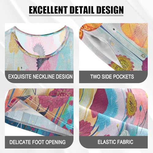 senya Short Sleeve Pajamas Sets Summer Cotton Sleepwear Giraffe Composed Flower4