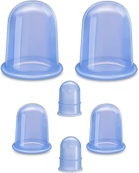 Silicone Cupping Therapy Sets 6-Pc Kit - Included 2 Pcs Facial Suction Cups, Anti Cellulite Cup Massager - Vacuum Suction Cup for Cellulite Treatment - Amazing Cellulite Remover