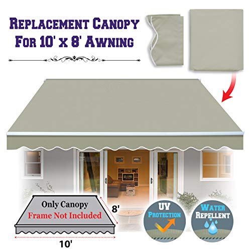 BenefitUSA Canopy ONLY 10' X 8' Outdoor Manual Yard Retractable Patio Sun Shade