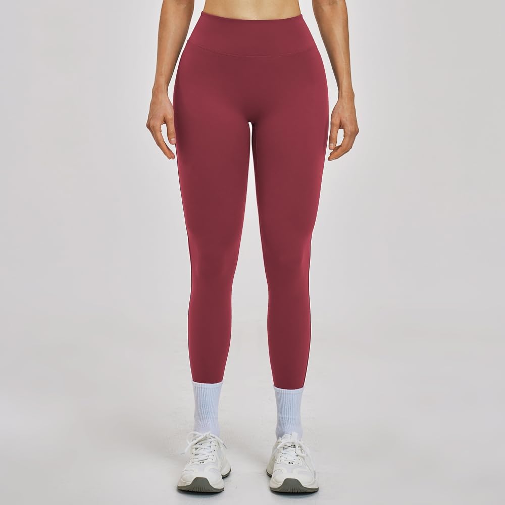 DYRBF Leggings da donna a vita alta per yoga, tinta unita, estivi, da corsa, traspiranti, ad alta elasticità, pantaloni per allenamento da donna, palestra e ciclismo