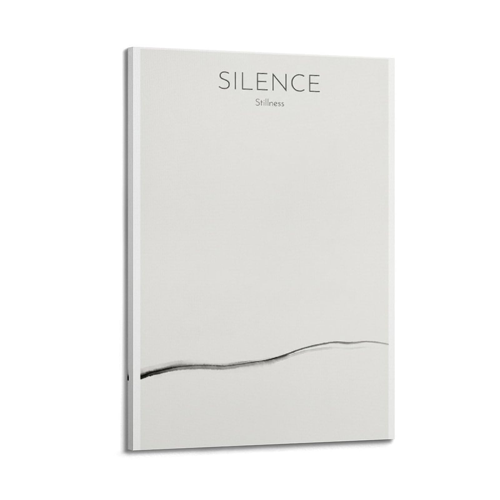 XKUGA Minimal Zen Poster Silence Ink Horizon Calm Meditation Serenity Modern Decorative Canvas Prints - Ideal Wall Art for Family, Man Cave, Game Room, Boys & Girls Bedroom 20x30inch(50x75cm)