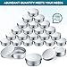 Honeydak 100 Pack 4 oz Aluminum Tins with Lids Metal Containers Screw Top Round Tin Cans for Cosmetic Lip Balm DIY Salves Candles Wax(Silver)