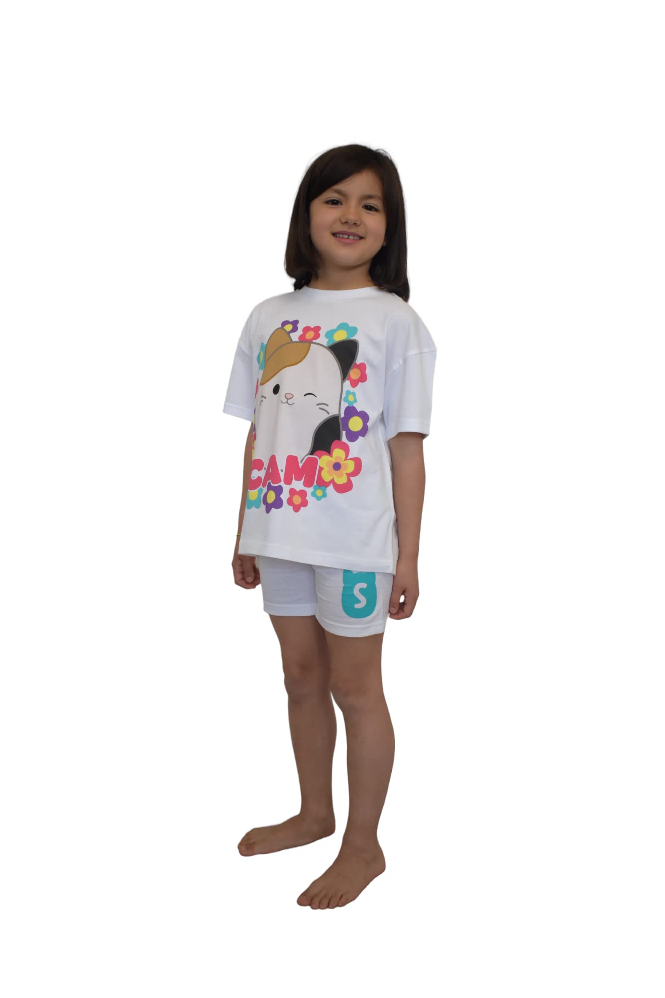 Squishmallows Girls White Pyjamas Cam Pjs Set Ages 6 To 13 Years Old (As8, Age, 11_Years, 12_Years, Regular)