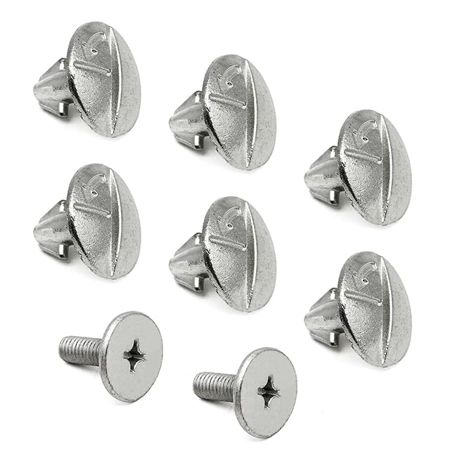 8 PCS Lower Engine Cover Bolt Pin Screws - 6 PCS 90674-TY2-A01 and 2 PCS 90105-TBA-A00 Lower Engine Cover Pin Screws, Compatible with H0nda Civic CR-V (Silver)