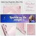 INFILAND for iPad 9th Generation 2021/ iPad 8th Generation 2020/ iPad 7th Generation 2019 Case 10.2 inch, Glitter Cover with Clear Back, Pencil Holder for Kids Girls, Rose Pink